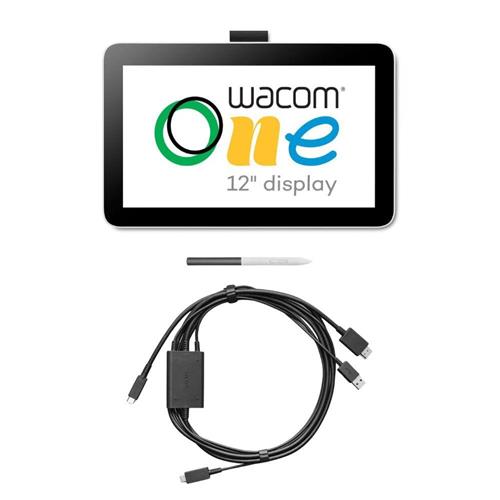 Kit Display Interativo Wacom One 12 + Cabo Wacom One, 2ª geração