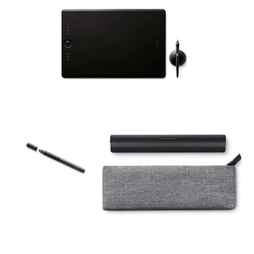 Kit Paper Pro Wacom Com Clip +  Wacom Mesa Digitalizadora Intuos Pro PTH860 + Wacom Caneta Finetip Pen KP13200D