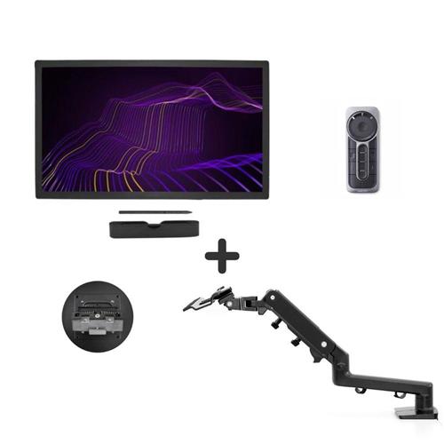 Kit Mesa Digitalizadora com Tela Wacom Cintiq Pro 27&#34; + Controle Remoto Wacom + Suporte Wacom Flex Arm +  Adaptador Suporte Wacom Flex Arm