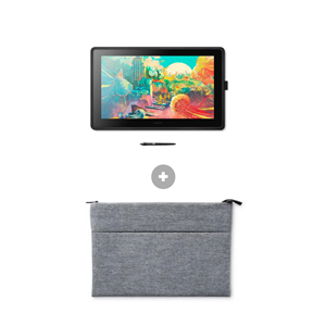Kit Display Interativo Wacom Cintiq 22 + Capa Flexível Wacom Soft Case Grande