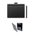 KIT Mesa Digitalizadora Wacom Intuos CTL4100W + Pontas P/ Canetas Black Nibs 5-Pack ACK20001